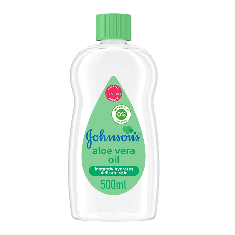 Johnsons Baby Oil Aloe Vera 500 Ml