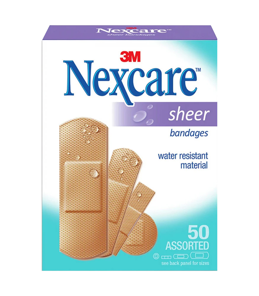 Nexcare Sheer Bandages Plaster 50 Pcs