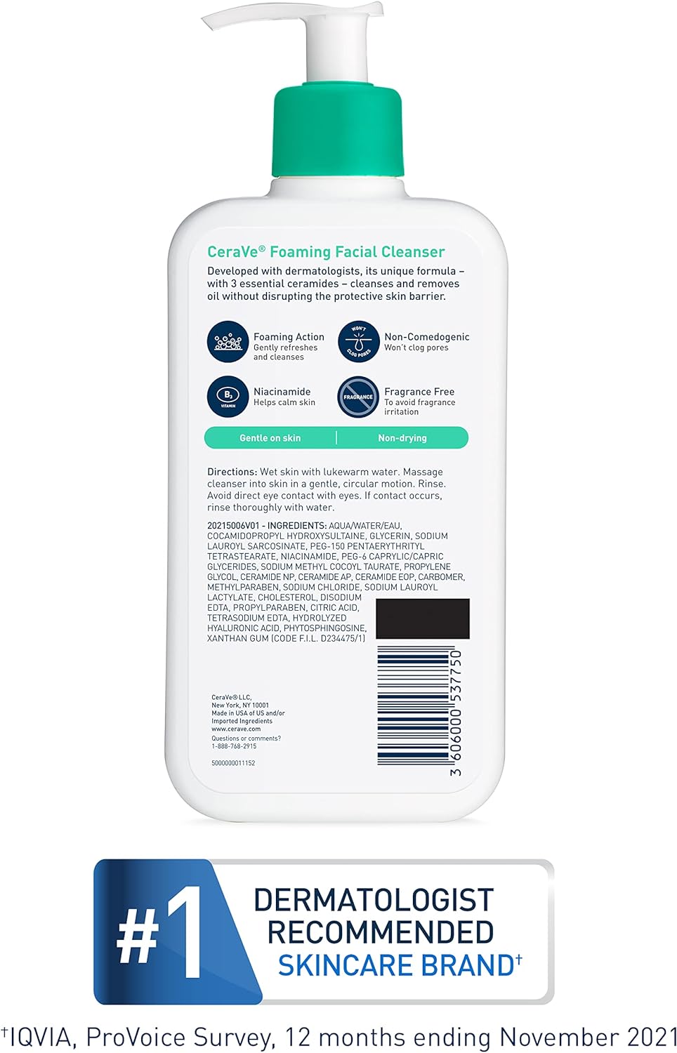 Cerave Foaming Facial Cleanser 473 Ml
