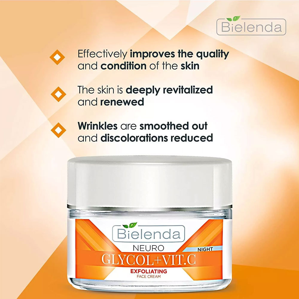 Bielenda Neuro Glicol + Vitamin C Exfoliating Face Cream Night