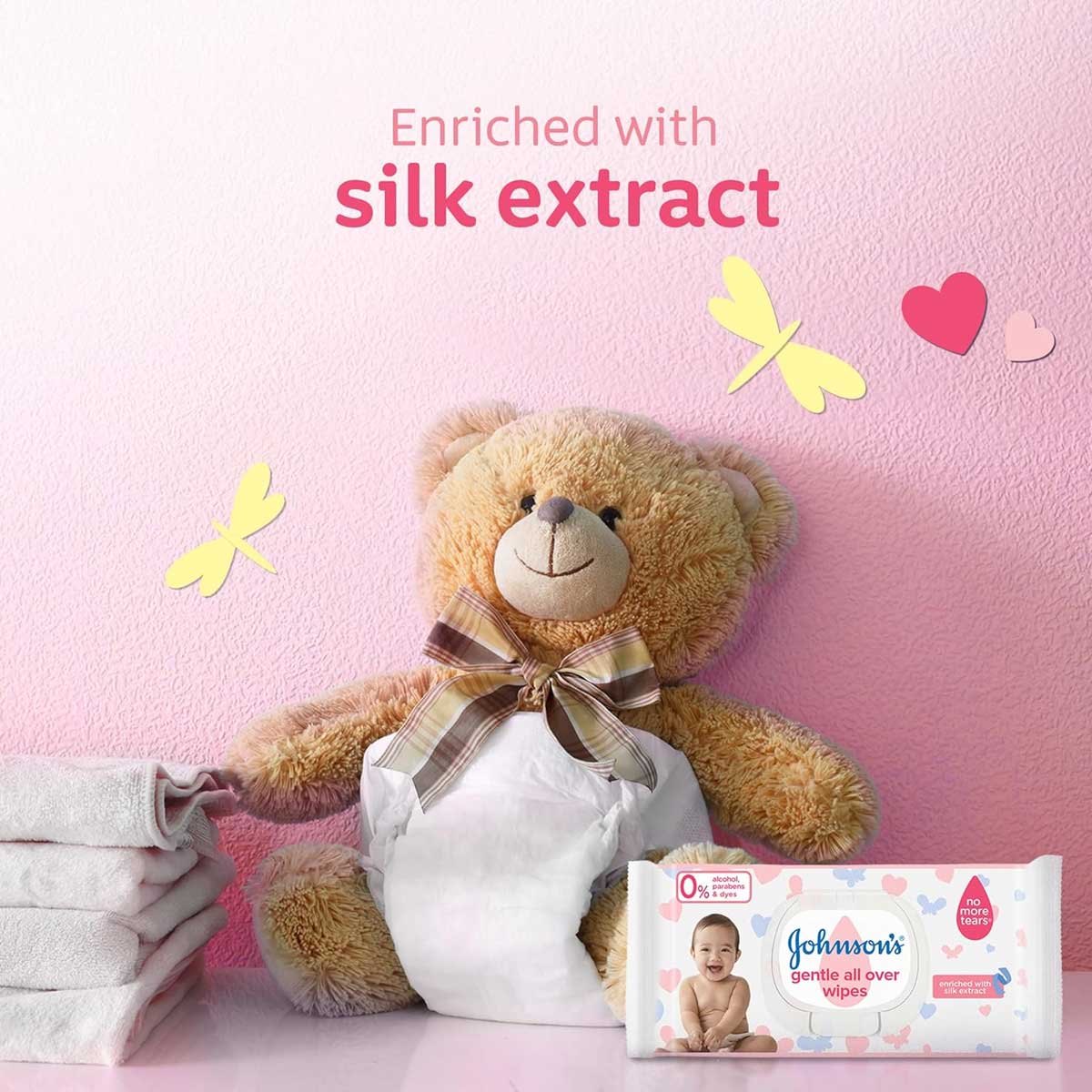 Johnsons Baby Wipes Gentle All Over 2+1 216 Wipes