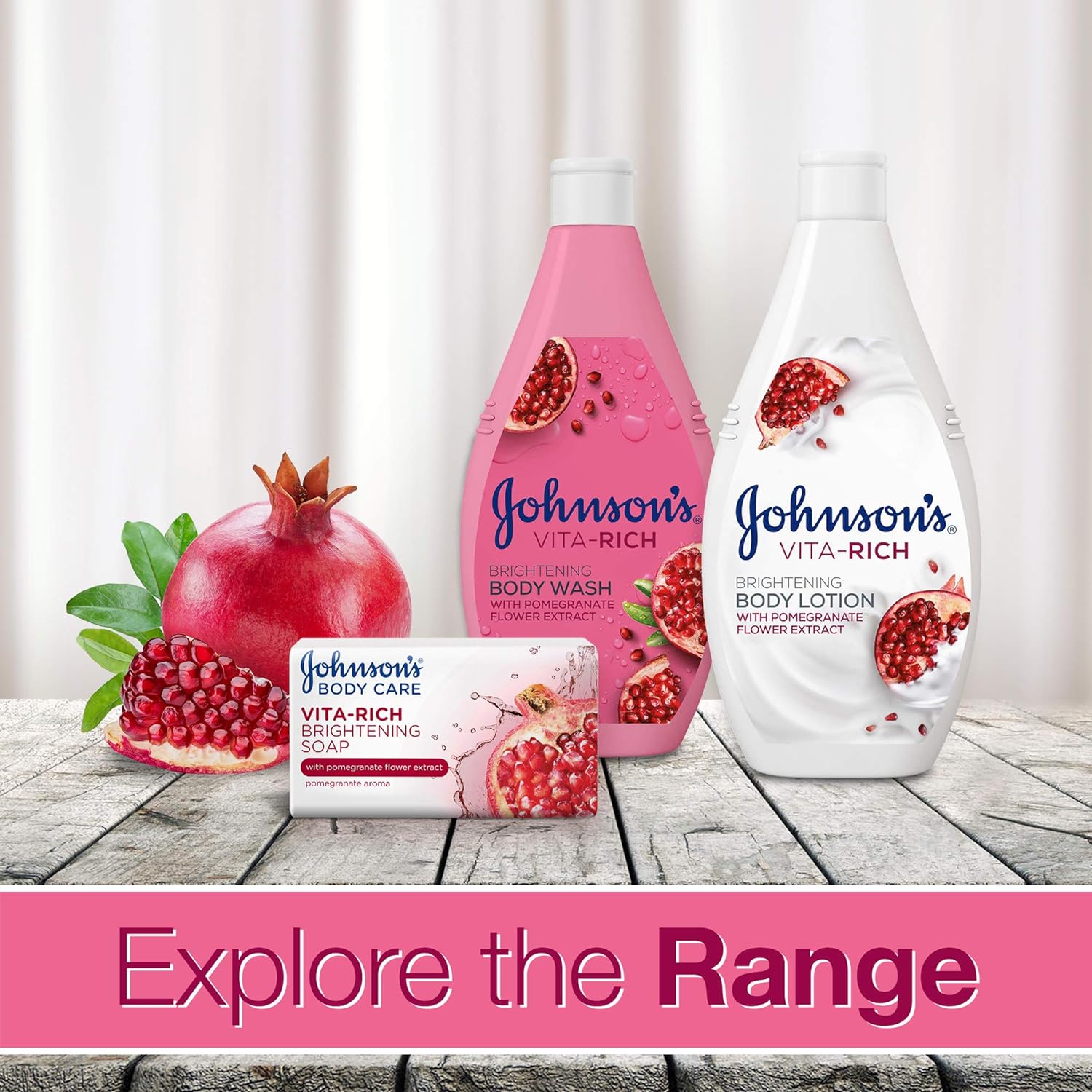 Johnsons Body Wash Vita Rich Brightening Pomegranate Flower 400 Ml