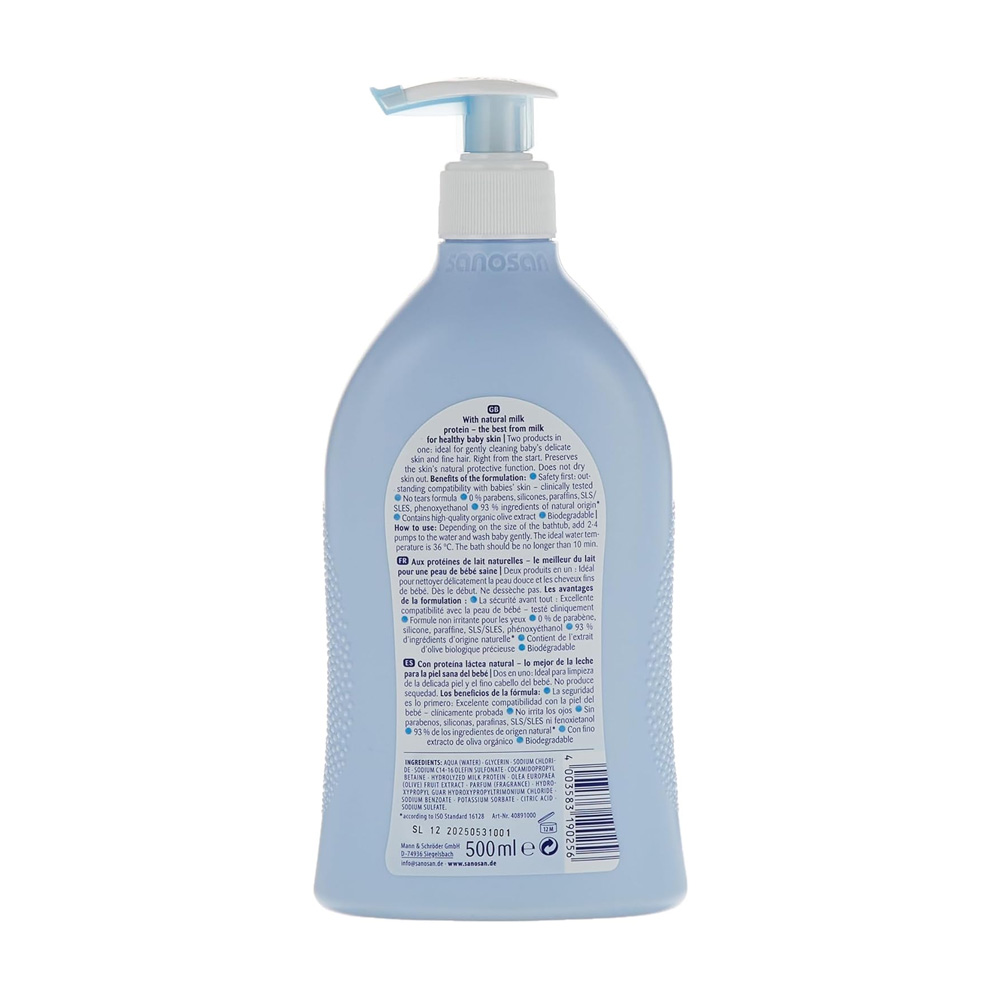 Sanosan Baby Bath & Shampoo (Dispenser) 500 Ml